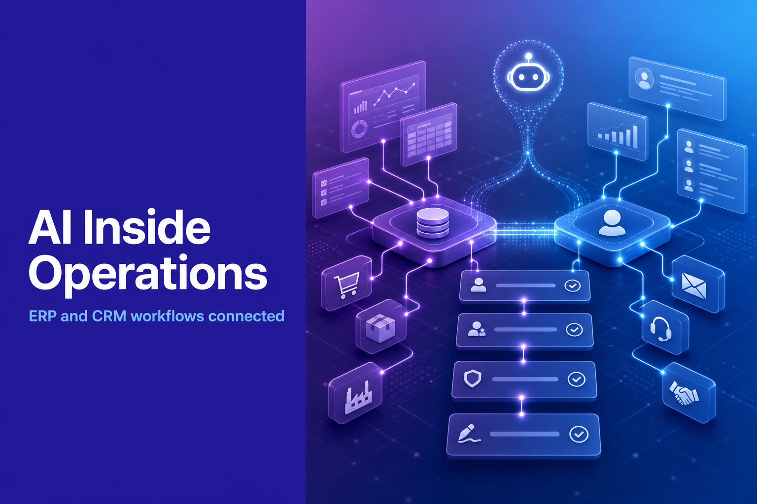 Enterprise AI Integration for ERP and CRM Workflows: How to Embed Automation Where Work Already Happens